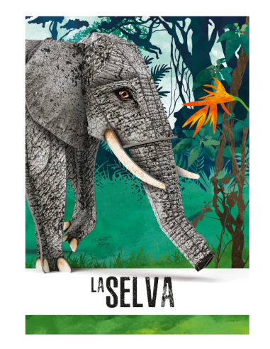 La Selva, el elefante: libro-maqueta 3D